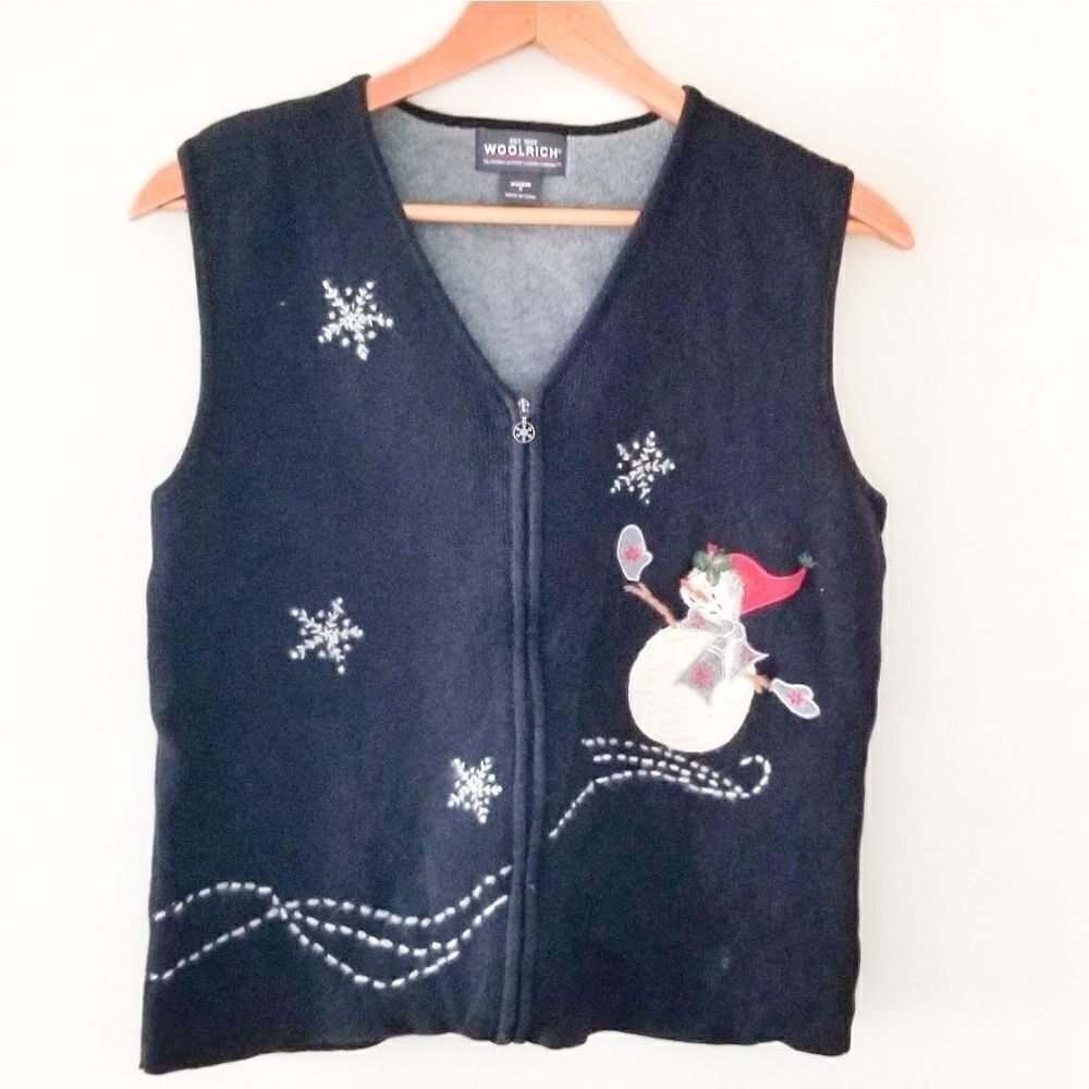 Woolrich sweater vest winter theme size small